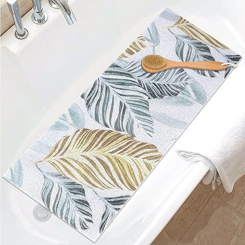 Miniatura 22 de Alfombra de Ducha y Bañera Antideslizante de Luffa: Alfombra de Bañera Cuadrada de 24x24 Pulgadas para Ducha Interior - Suave Antideslizante con Gris