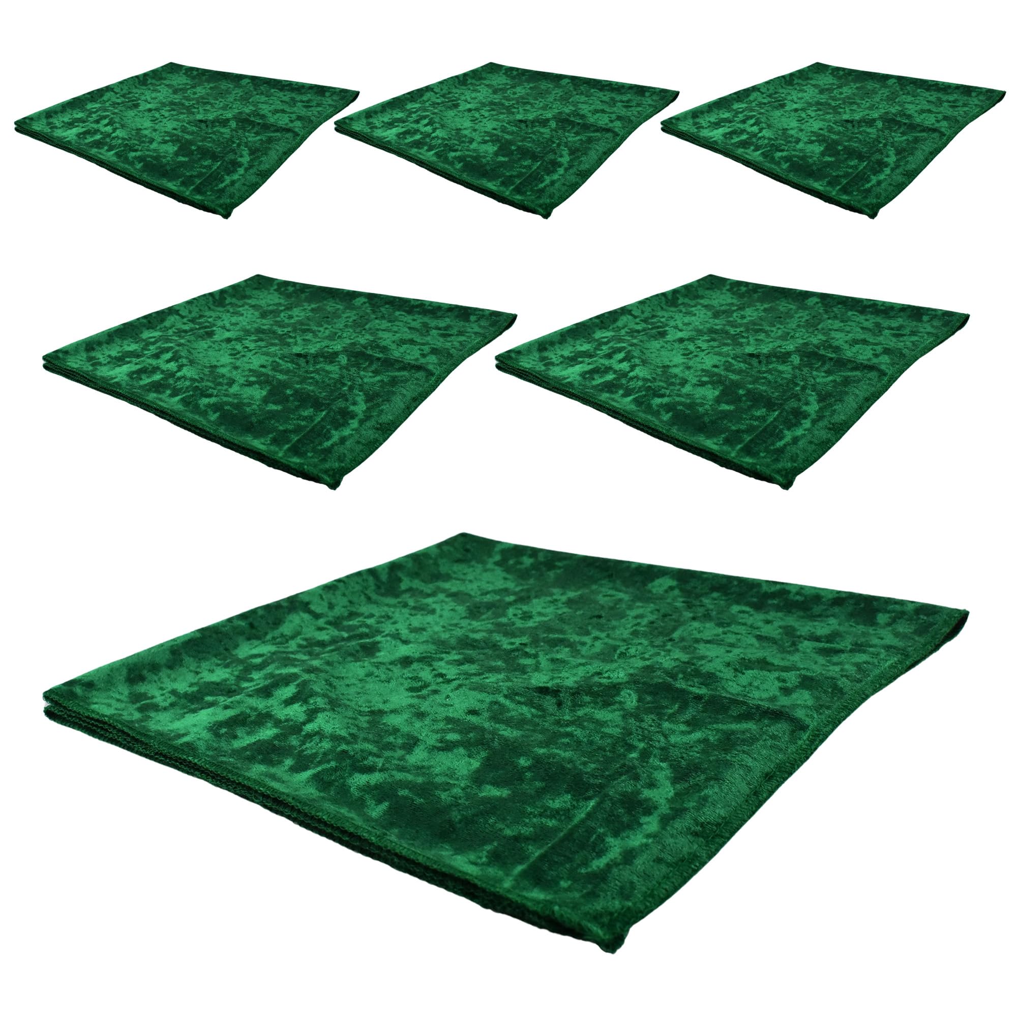 Homeford Velvet Dinner Cloth Napkin, 20-inch, 6-Count, Emerald