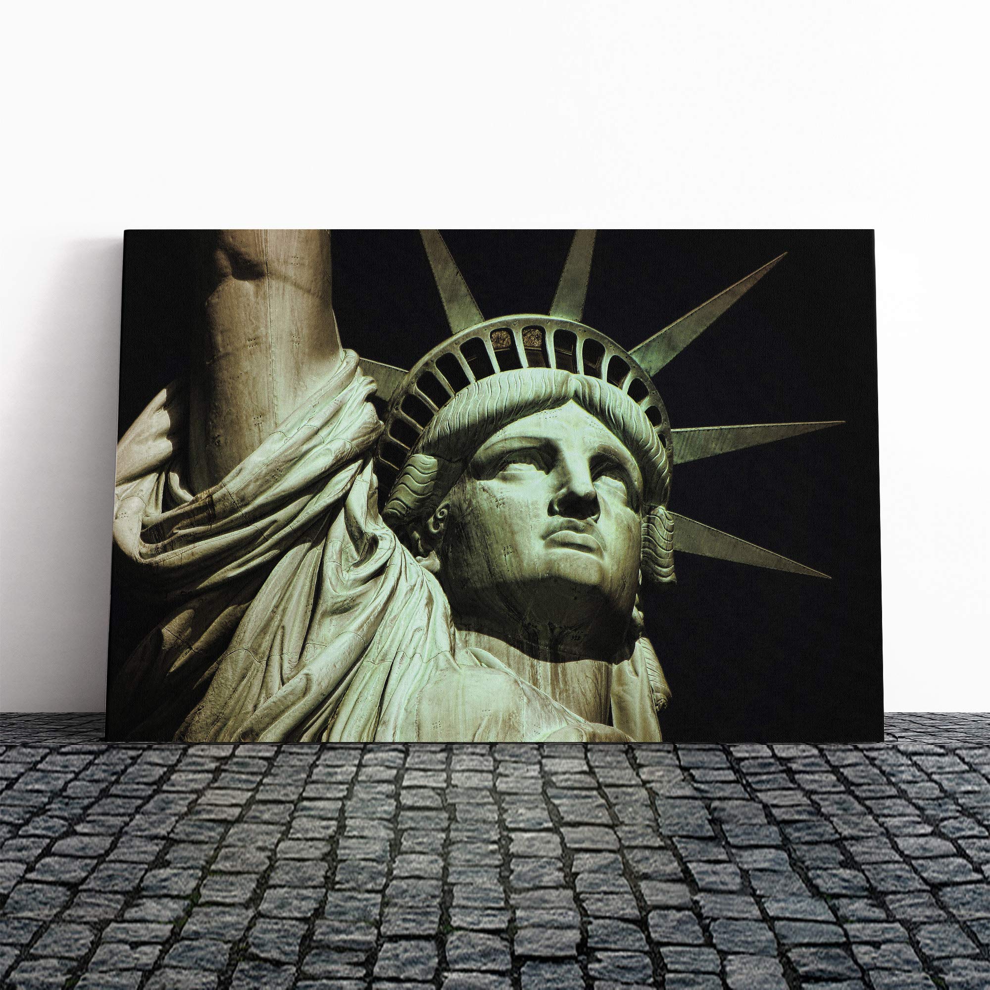 The Statue of Liberty New York City (1) Canvas Print | Gallery Wrapped 30mm Frame Wall Art | 20x14 inches | Ready to Hang | Modern Cityscape Picture | Living Room Bedroom Lounge Office