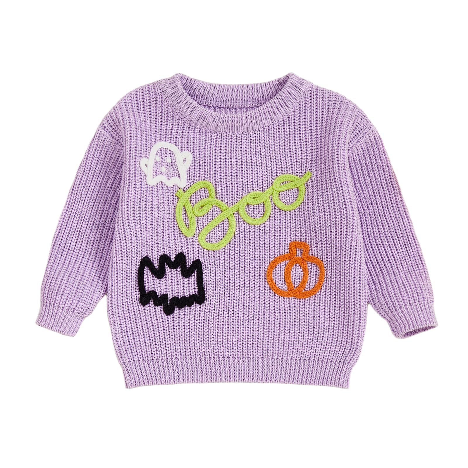 LSFYSZD Toddler Baby Girls Boys Halloween Pumpkin Sweaters Long Sleeve Crew Neck Winter Warm Knitwear Pullover Jumpers Top — view 208
