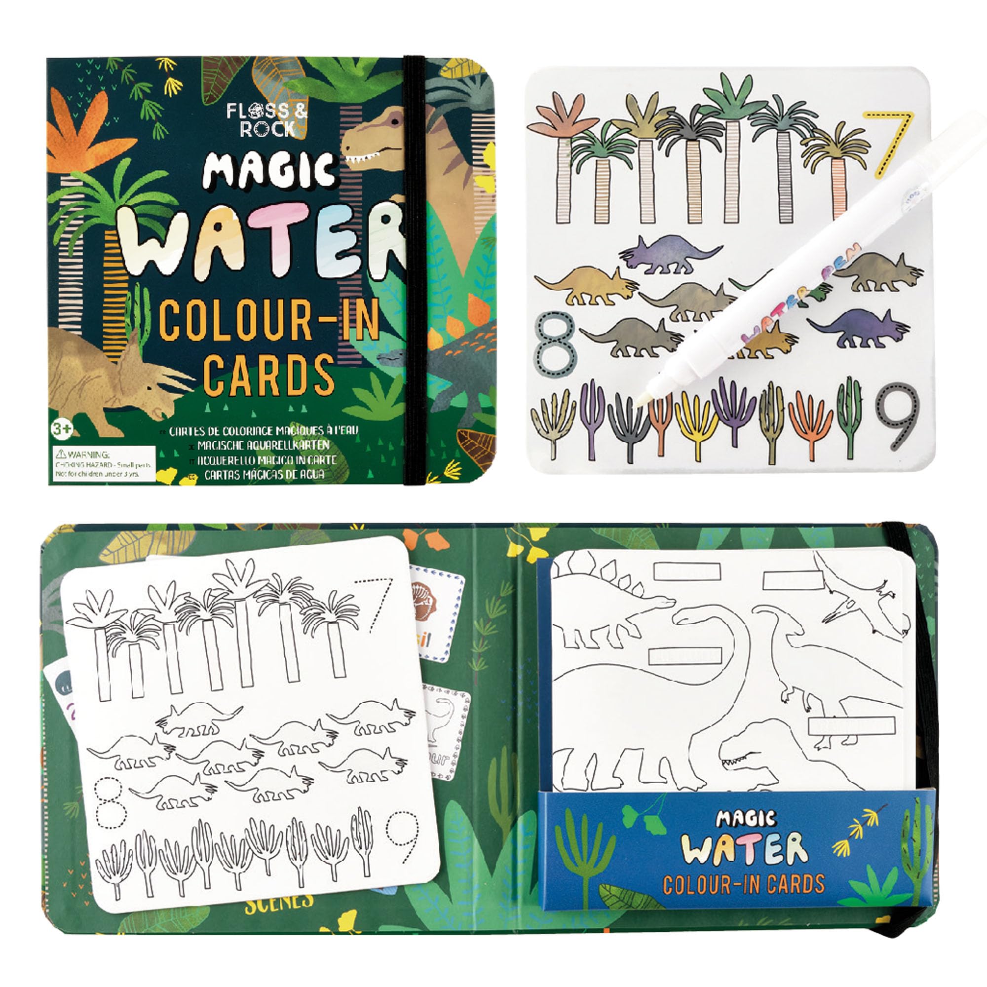 Floss & Rock Dino Magic Water Card Pad and Pen