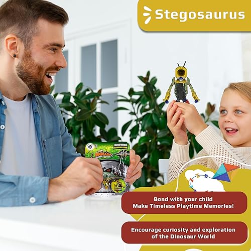 Miniatura 7 de Forest &amp; Twelfth Juguete de estegosaurio para niños, figura de acción transformable, cambia de un juguete detallado a un robot único en cuestión de