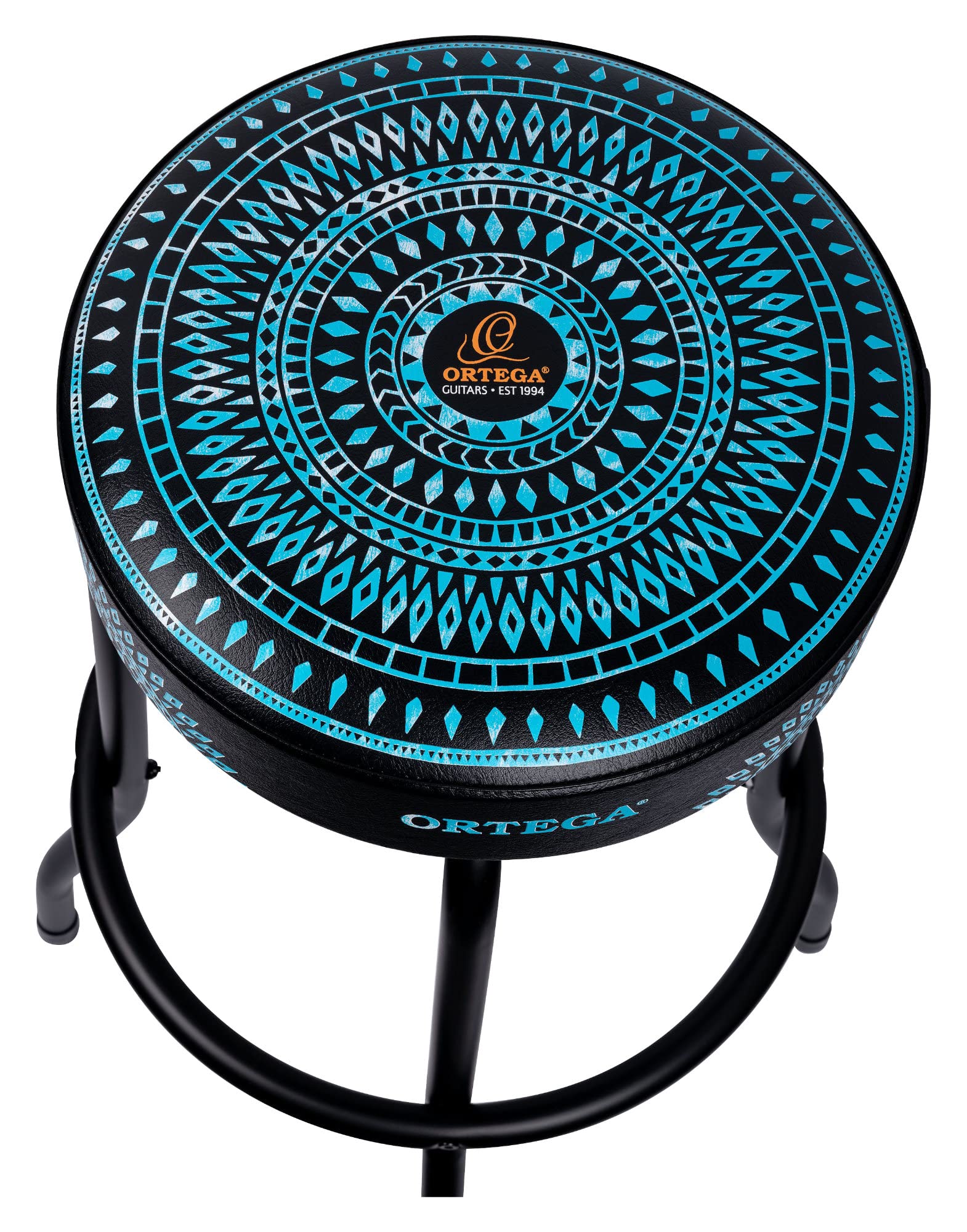 Ortega Guitars Padded Stage Stool – Per Palco, Bar, Studio, Showroom – Altezza 76 cm – Blue Kaleidoscope (OBS30-BLKC)