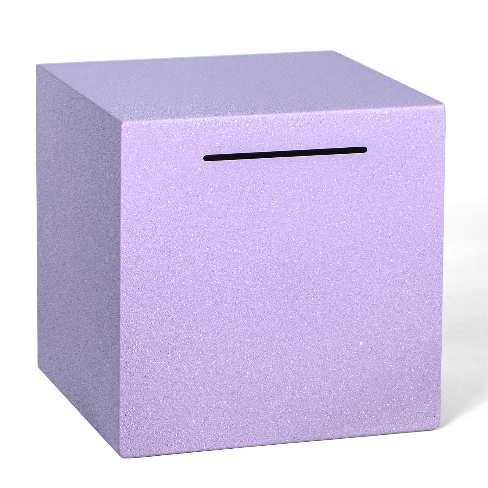 Piggy Bank for Adults Must Break to Open, Unbreakable Adults Piggy Bank Made of Stainless Steel, Metal Saving Bank (Purple, 7.9-inch)