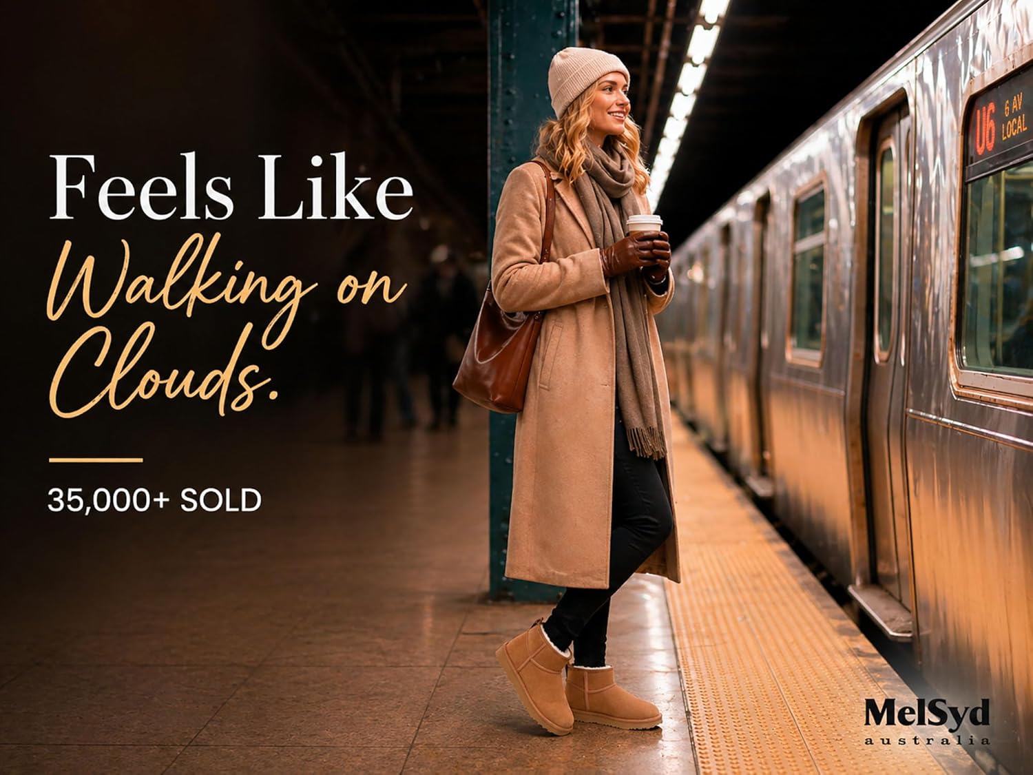 Mel&Syd 100% Australian Sheepskin Mini Boots with Arch Support Options - Warm Down to -22°F (-30°C) Thermal Ankle Booties - Waterproof Suede & Breathable Winter Shoes for Urban Commute & Office Wear
