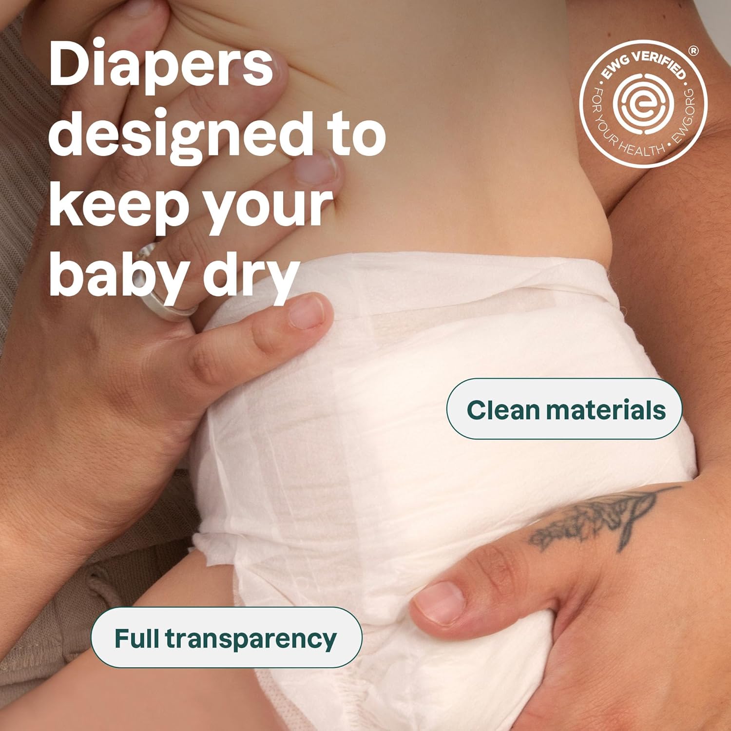 Attitude Eco-Conscious Disposable Diapers, EWG Verified, Size 1/Newborn (< 9 lbs), Ultra Absorbent for Baby, Vegan & Plant-Based, 28 Count - Image 2