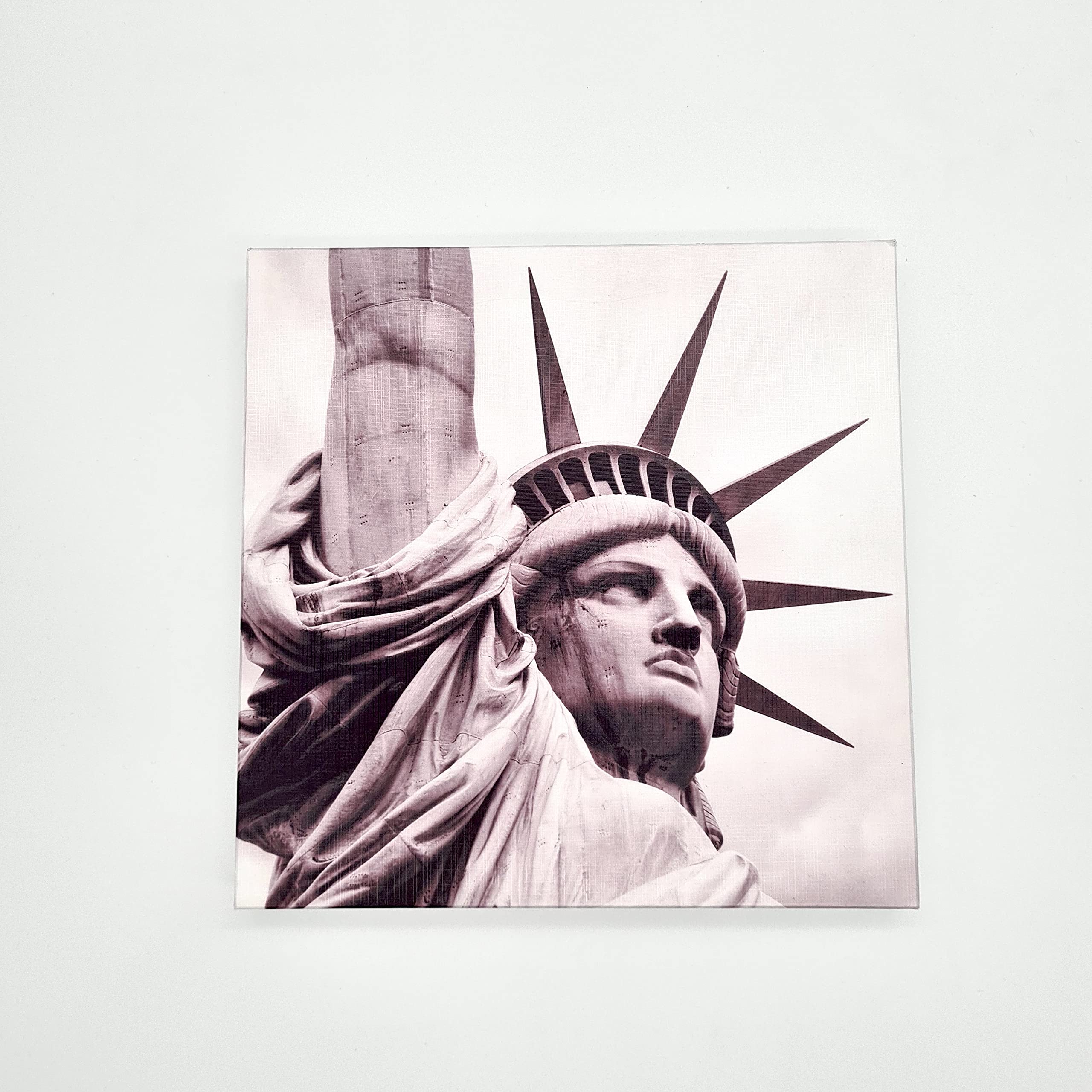 Studio MANHATTAN Art+DesignArt Block 5x5 inches Statue of Liberty New York Abstract Art Modern Framed Ink Canvas Wall Art for Bedroom Living Room Home Office Wall Decor Picture Artwork Ready to Hang