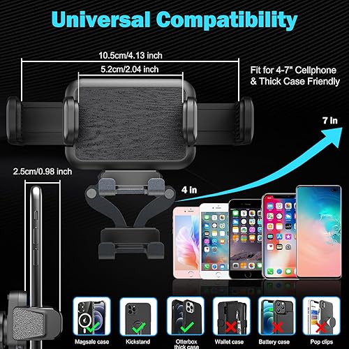 Miniatura 2 de Soporte de teléfono de coche mejorado para Toyota Tacoma 2016 2017 2018 2019 2020 2021 2022 2023, 3 generación Tacoma Dashboard Clip Soporte