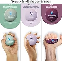 Vista 9 de Mind & Body Stress Balls for Adults - Multi-Density Squeeze Balls for Hand Therapy & Grip Strengthening - Stress & Anxiety Relief - Soft to Triple