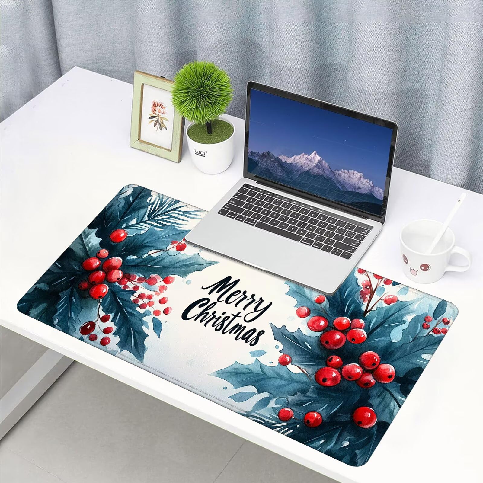 Gamingowa podkładka pod mysz XXL, duża podkładka pod mysz, 1200 x 600 x 3 mm, dekoracja bożonarodzeniowa, podkładka na stół, duża, poprawia precyzję i prędkość, antypoślizgowa podkładka, wodoodporna