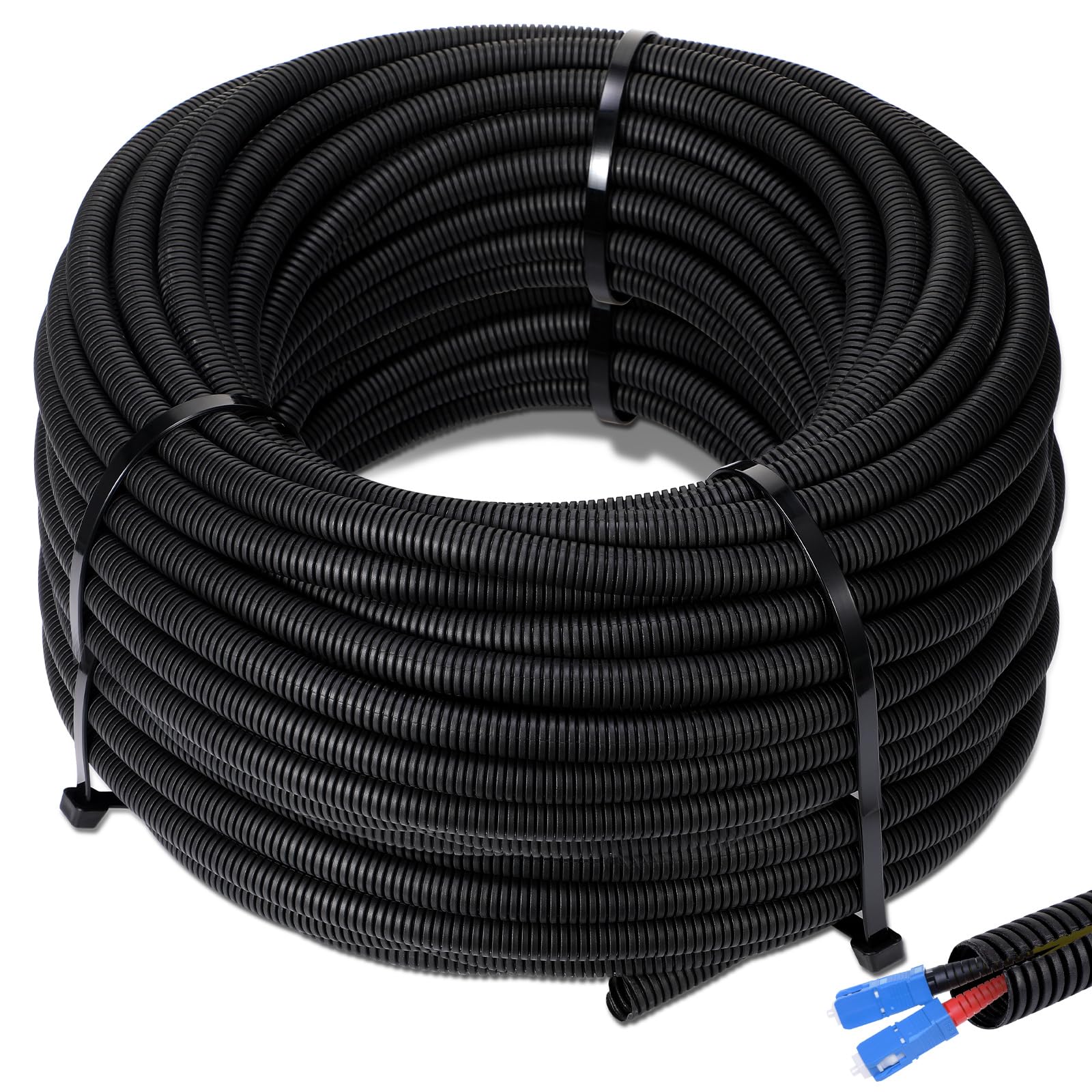 Sasylvia Filo split, 6,35 mm x 60,4 m (1/4 pollici) x 60 m (nero)