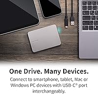 Vista 2 de Toshiba Canvio Flex 1TB - Disco duro externo portátil de 2.5 pulgadas (HDD) para Mac, PC con Windows, teléfono inteligente y tableta, compatible