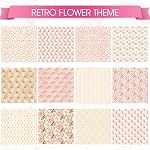 24 Sheets Flower Scrapbook Paper Pad, 6"×6”Floral Decorative Craft Paper, Vintage Flower Garden Pattern Paper for DIY Card Making Photo Album Journal Decor