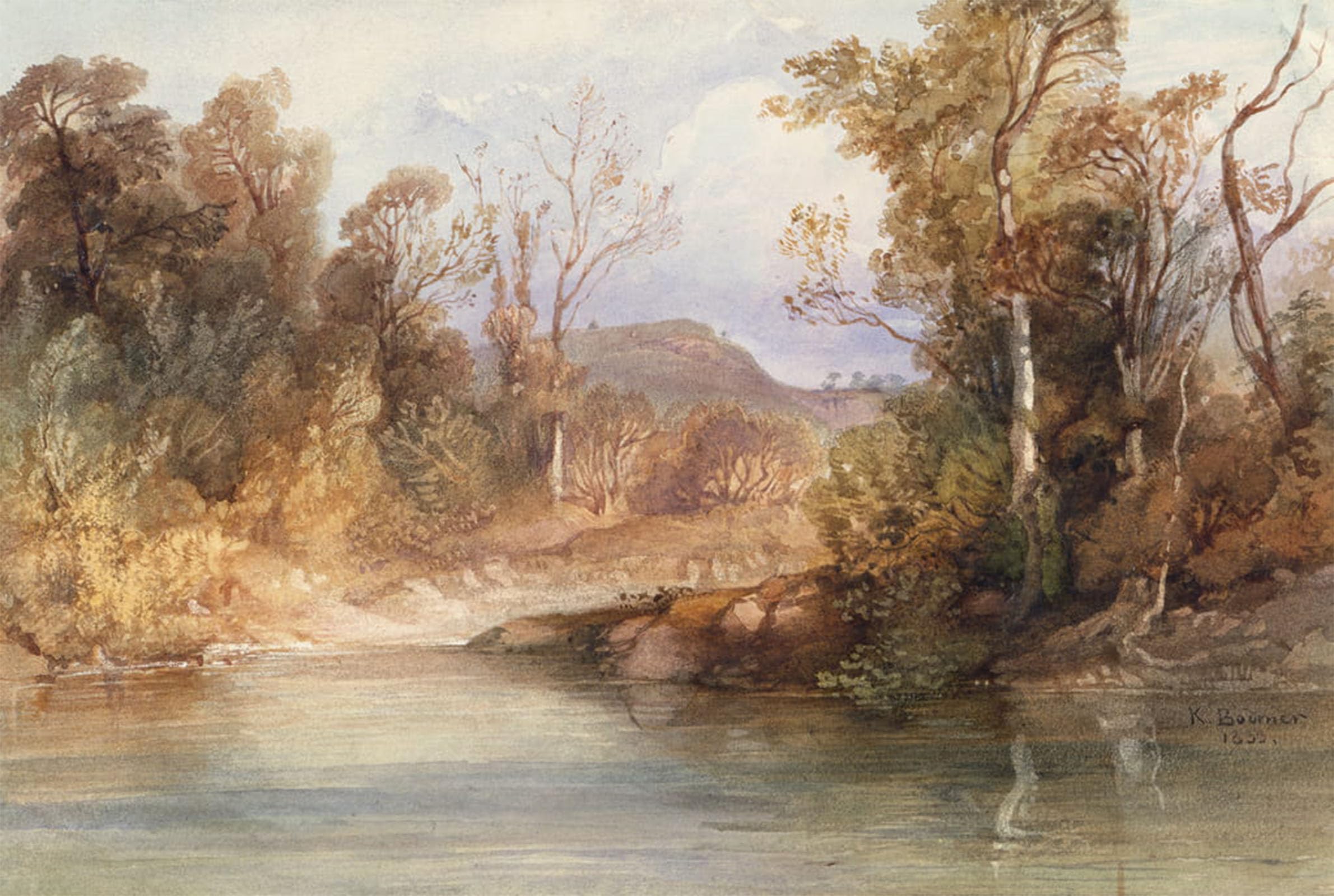 Toile Karl Bodmer Tombe du Missouri Décoration Murale Salon et Bureau 60x90 - 5