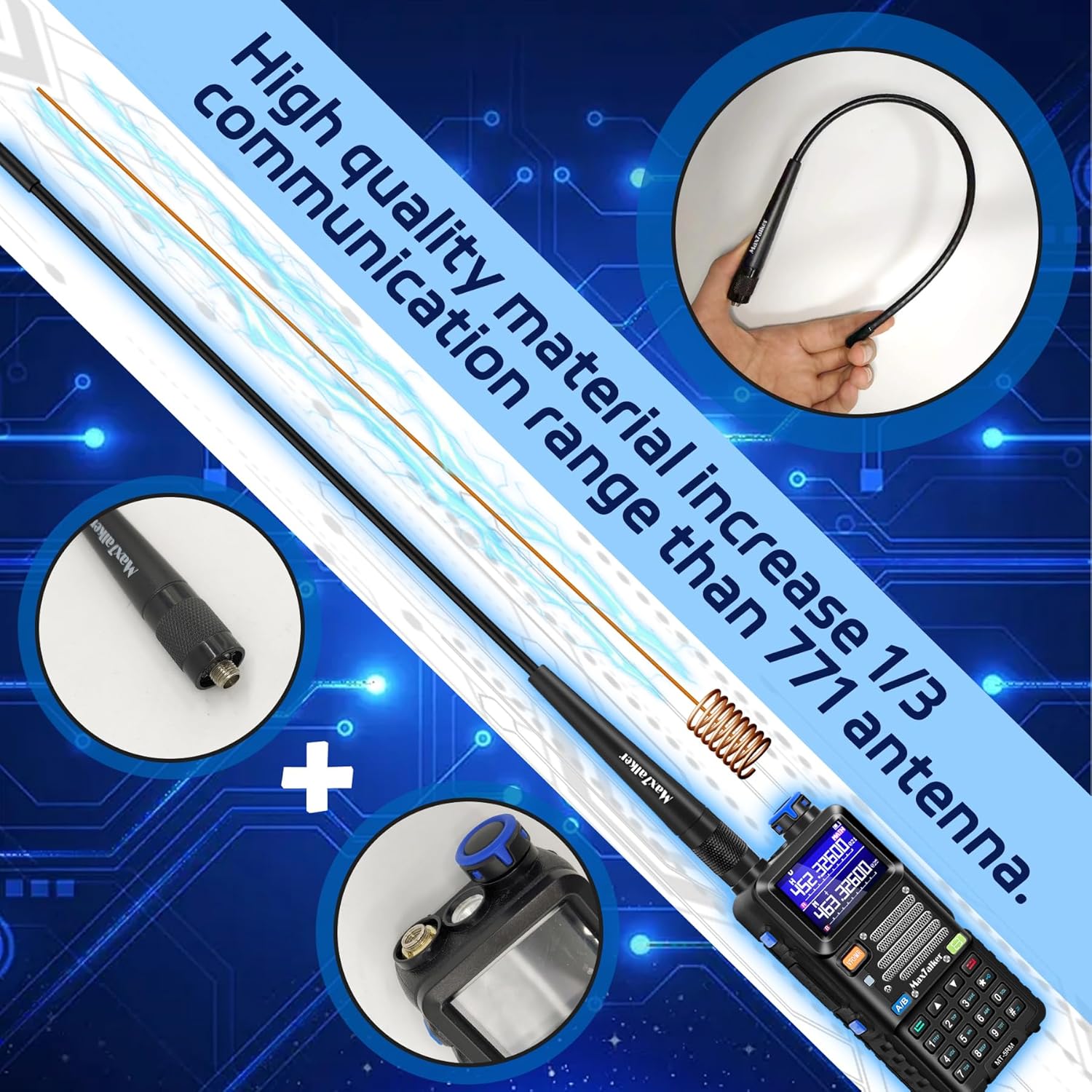 5RM Ham Radio Handheld 10W: Ham Rasios Long Range with NOAA Weather Receiver, Upgraded Antenna, Speaker Mic, Programming Cable, 2500mAh Battery Type-C Charging for Work,Camping,Hunting Essential 2Pack