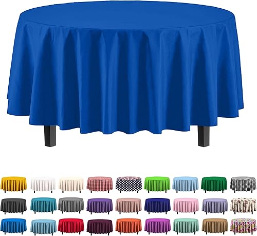 Miniatura 64 de Party Solids Paquete de 4 manteles de plástico color cereza, 54 x 108 pulgadas, mantel desechable para fiestas y pícnics Cereza,Puntos negros y