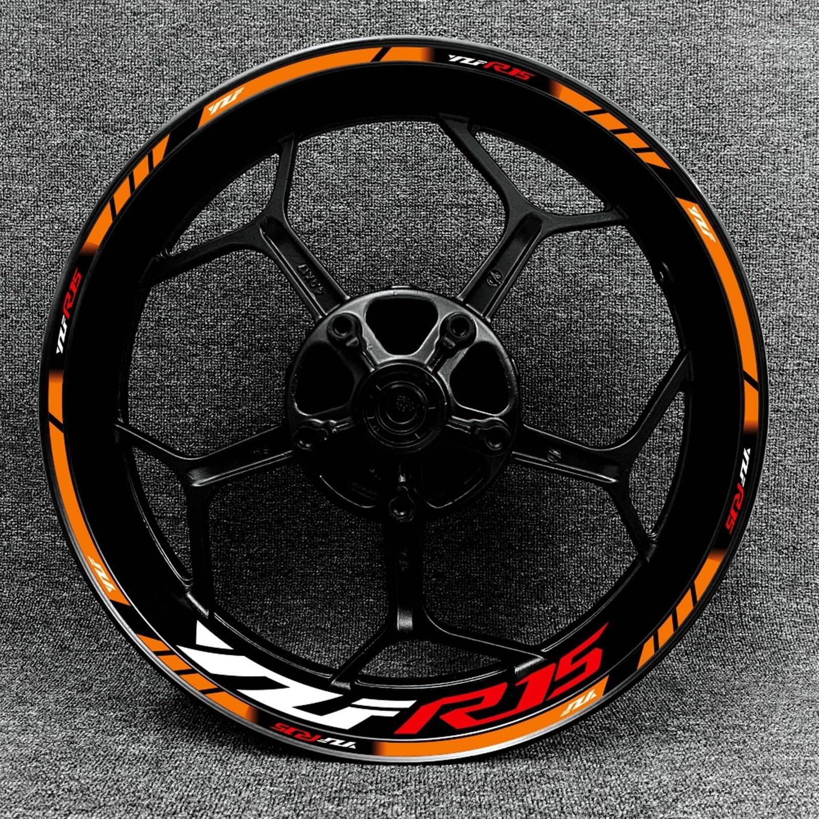 Motorcycle Wheel Rim Decal Decorative Hub Waterproof Reflective Sticker for Yamaha YZF R15 Decorative(Color21)