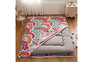 Futon Cover Slipcover - Washable Fitted Sheet, Queen-Size, With Zipper