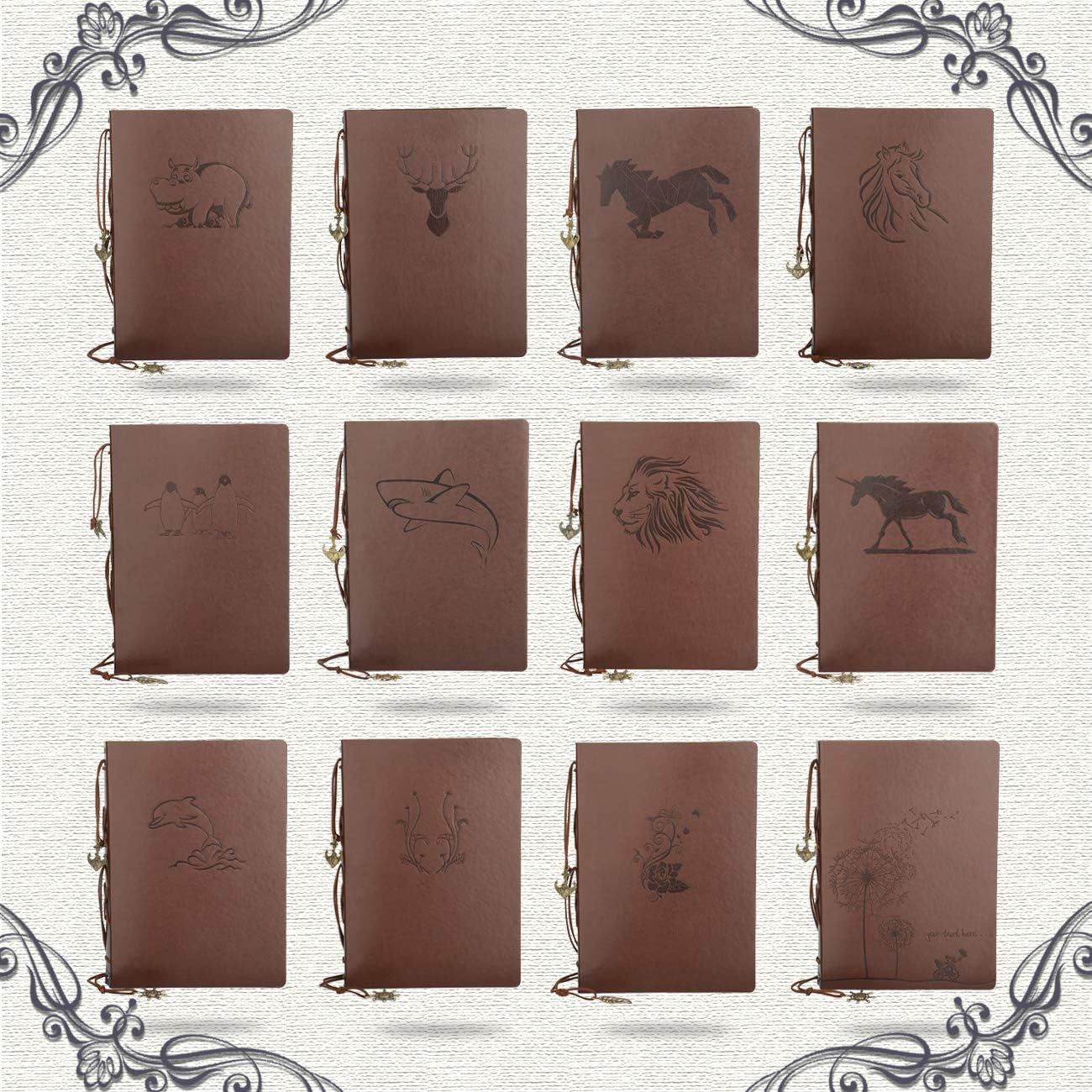 Scrapbook Photo Album, AIOR Leather Scrapbook 11x8.3Inch 60 Black Pages DIY Memory Book Vintage Scrap Book, Gifts for Wedding Anniversary Valentines Birthday Couple Lover Friend, Kiss - Image 8