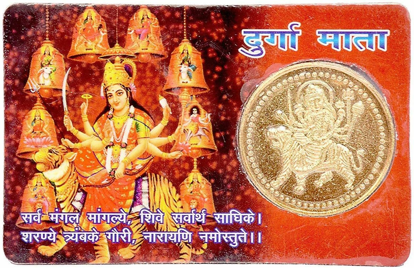 Kavya Shri Durga Yantra Plastic Material 8.5 X 5.2 cm Energized