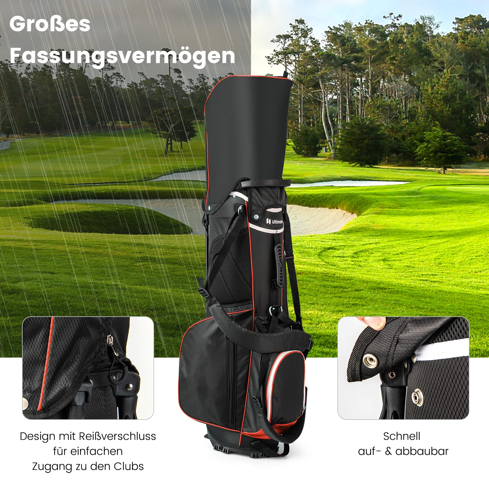 COSTWAY Torba golfowa, podział na 6/8/14 sztuk, torba golfowa, lekka torba na ołówki dla mężczyzn i kobiet