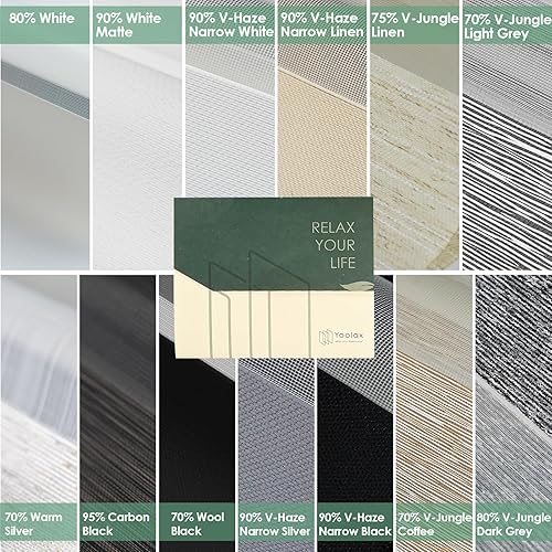 Miniatura 116 de Persianas de cebra motorizadas Yoolax compatibles con Alexa, persianas motorizadas con control remoto, persianas eléctricas inteligentes automáticas