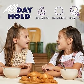 Gumi good Hair Elastics - Ouchless No Damage Elastic Hair Bands (Black - Large)