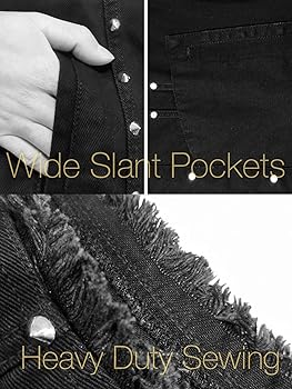 Amazon | Rock Punk デニムベストジャケット メンズ バイク