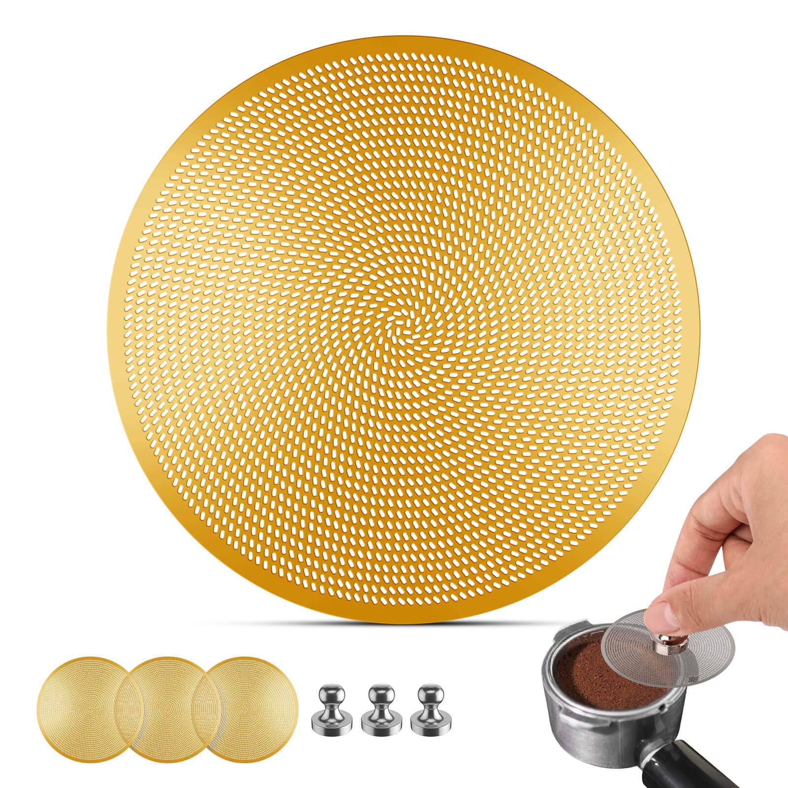 Écran de puck ultra-fin 0,2 mm pour une distribution homogène de l'eau sur votre expresso