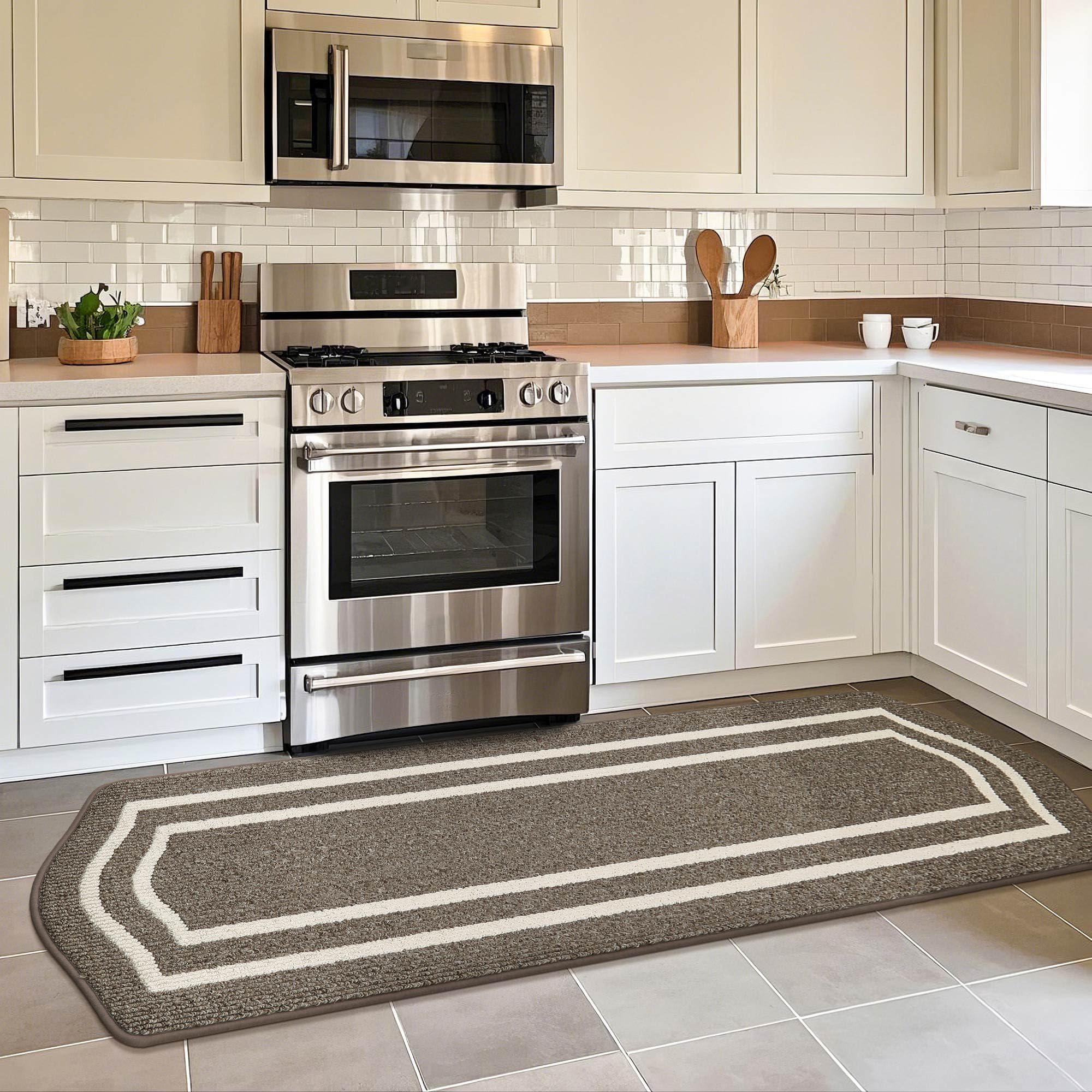 Tapis de cuisine lavable long tapis de sol absorbant 61x200cm