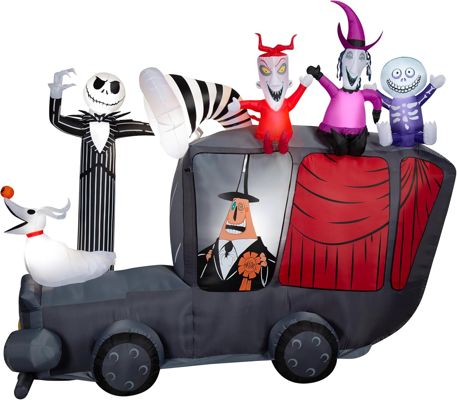 10' Gemmy Airblown Inflatable Halloween Disney's Nightmare Before Christmas Mayor-Mobile Scene Yard Decoration 221590