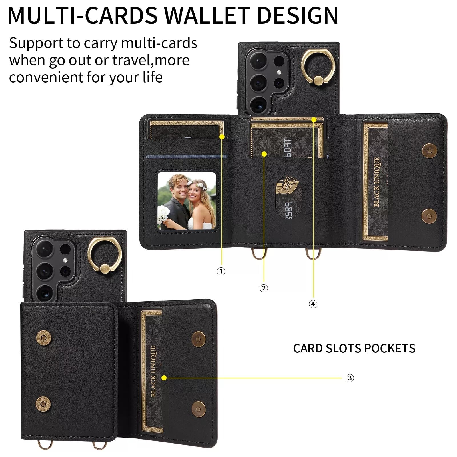 Generic etui kompatybilne z Samsung Galaxy S23 Plus (kolor: czerwony) eleganckie magnetyczne etui z klapką ze skóry do ochrony telefonu komórkowego