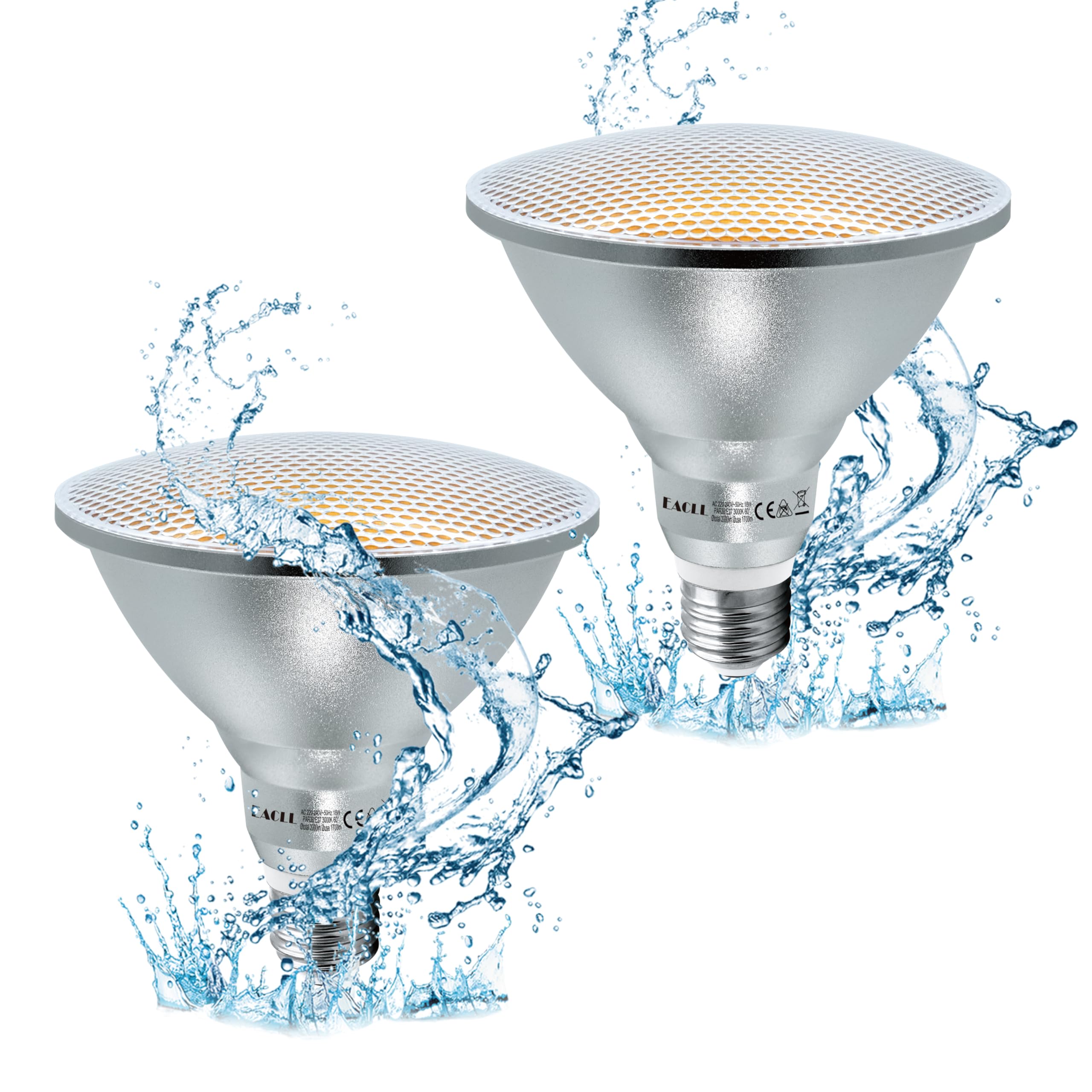 Ampoule LED E27 PAR38 18W pour remplacer halogène 120W sans scintillement lot de 2 - 8