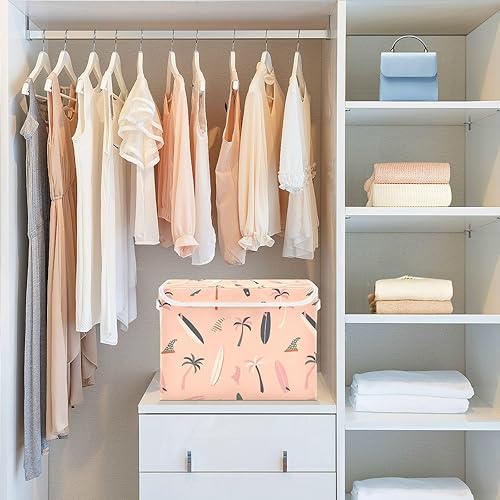 Miniatura 5 de Hawaii Surfing Storage Boxes With Lids Stackable Closet Organizer Gallon Storage Bin for Toy Storage Home Decor