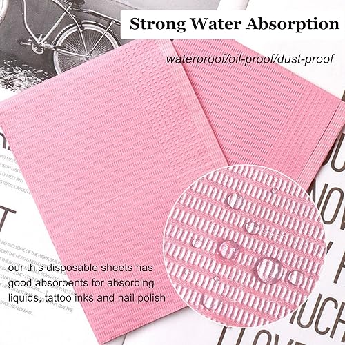 Miniatura 5 de AREMOD Juego de 50 manteles desechables para decoración de uñas, 3 capas, paños de mesa de papel para preparación de uñas, 13 x 18 pulgadas,