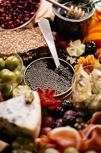 Miniatura 7 de PETRUSCO River Beluga - Caviar híbrido  Caviar negro delicioso y premium  Mariscos gourmet en una lata de metal de 30 g 1 oz caviar Beluga