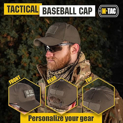 Miniatura 8 de M-Tac Sombrero de operador, gorra de béisbol táctica, sombrero de parche de estilo militar para hombres y mujeres