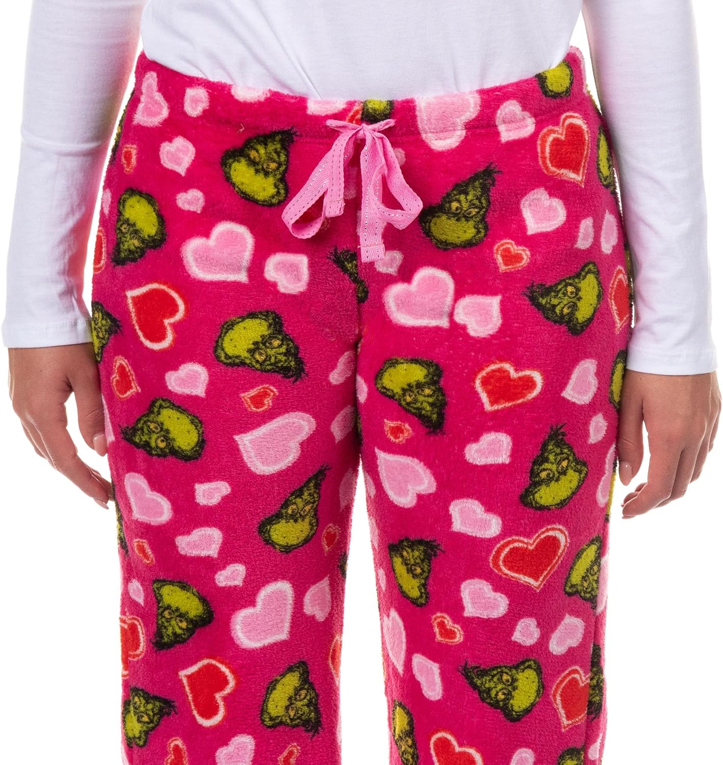 Dr. Seuss The Grinch Pajama Pants Women's Growing Hearts Lounge Bottoms Sleepwear - Image 3
