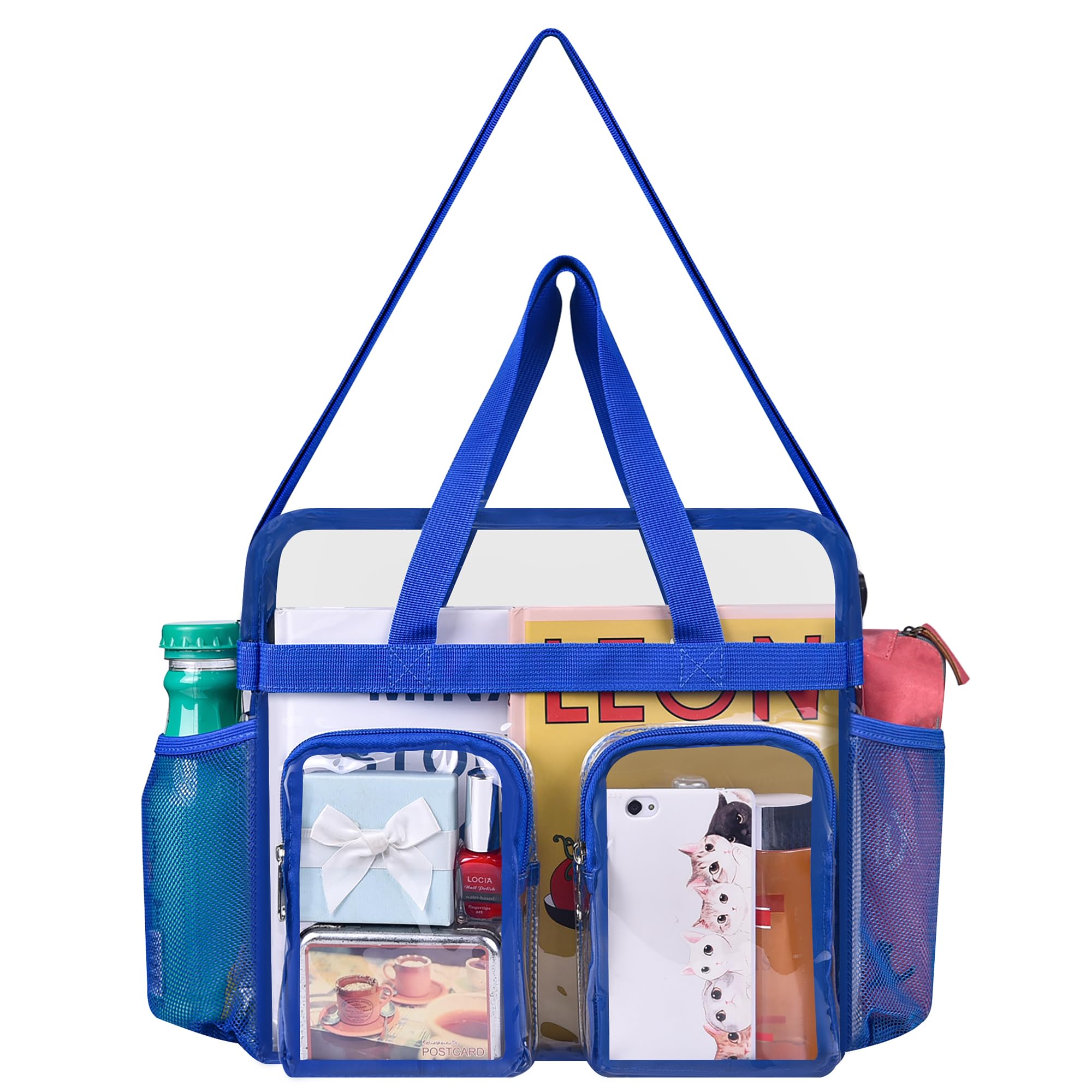 Oraben Clear Tote Bag Clear Bag Stadium Approved 12x6x12 Stadium Bag for Work, Sports Games,Gym