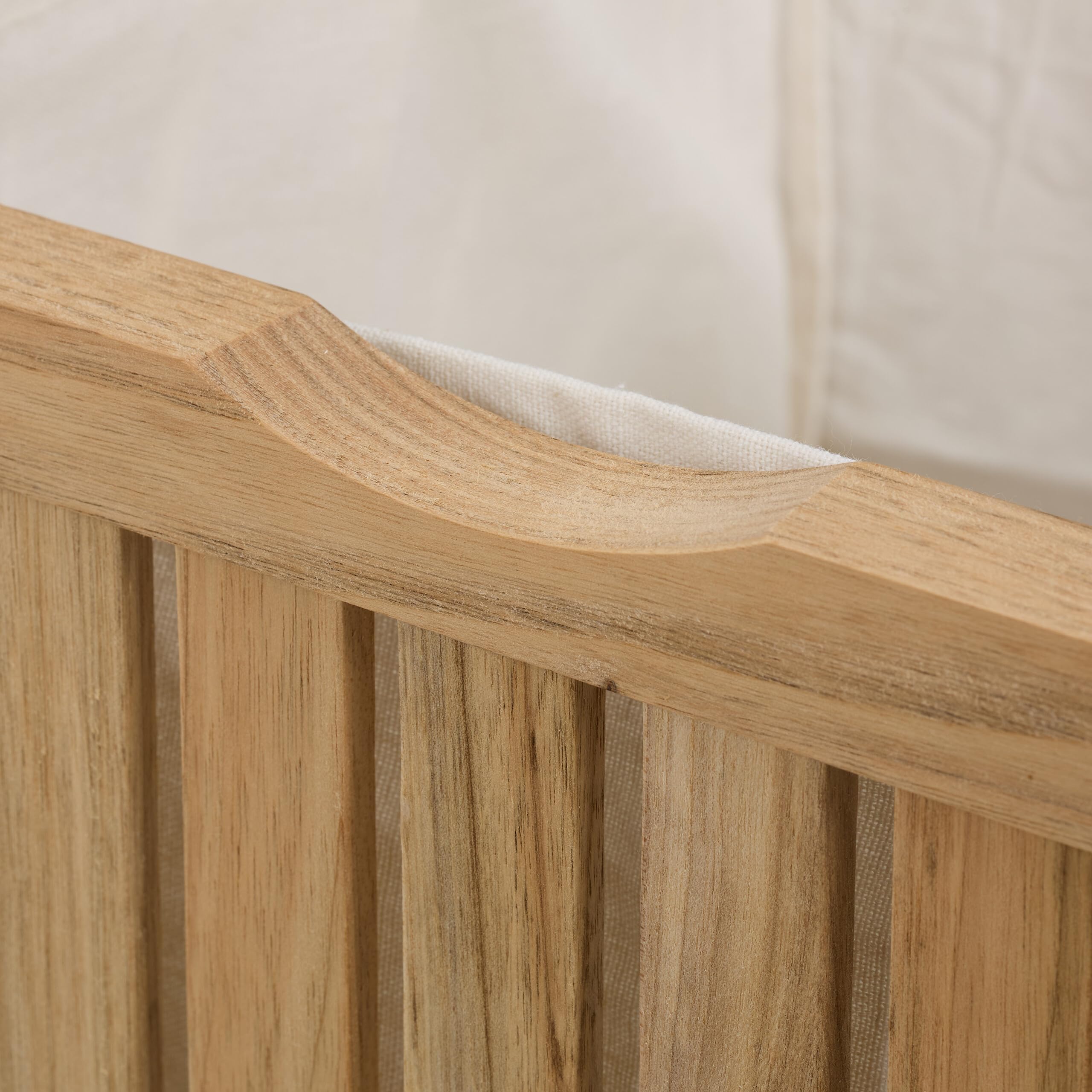 Relaxdays Wäschetruhe mit Sitz, Badhocker mit Stauraum, 100 l Wäschesammler, HBT: 50x100x38 cm, Holz/Stoff, Natur/weiß