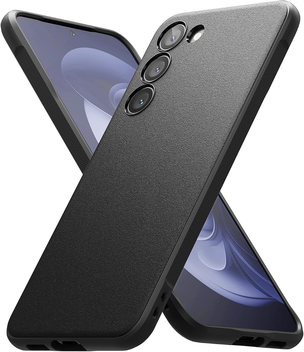 Ringke Onyx for Samsung Galaxy S23 Case [Feels Good in The Hand] Oil & Dirt Resistant, Enhanced Camera Lens Protection, Comfortable Grip, Non-Slip, Lightweight Cover - Black | Anti-Fingerprint Texture, Slim & Lightweight Design, Non-Slip Side Pattern for Secure Grip, Individual Camera Cutouts