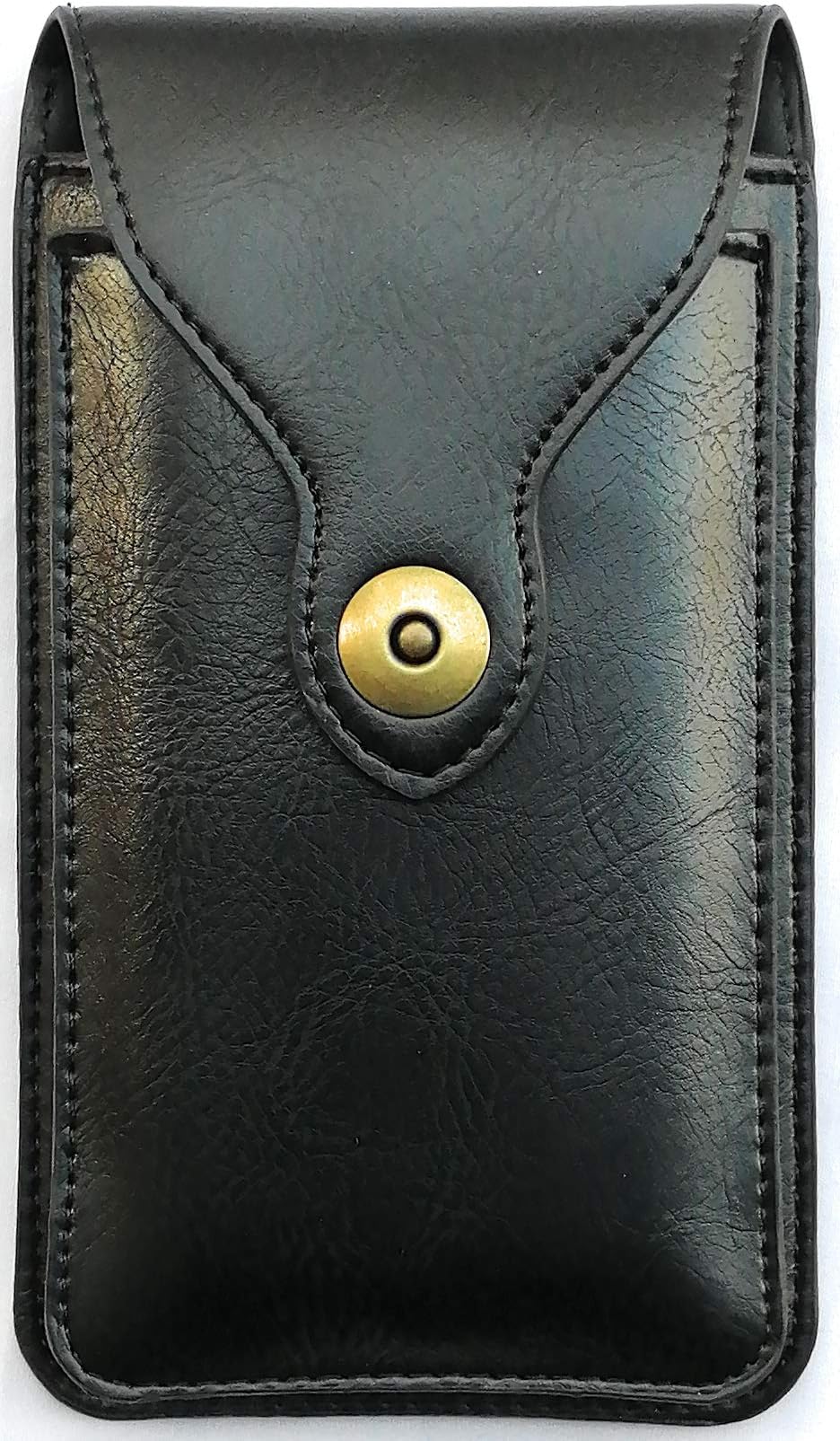 YAAMYA Multi Function Leather Mobile Phone Waist Bag Holster Belt Clip Case with 2 Pocket for 6.5 inch / 6.5 inch Mobile and Card Holder - Black