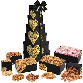 Fathers Day Nuts gift Basket Tower, Birthday