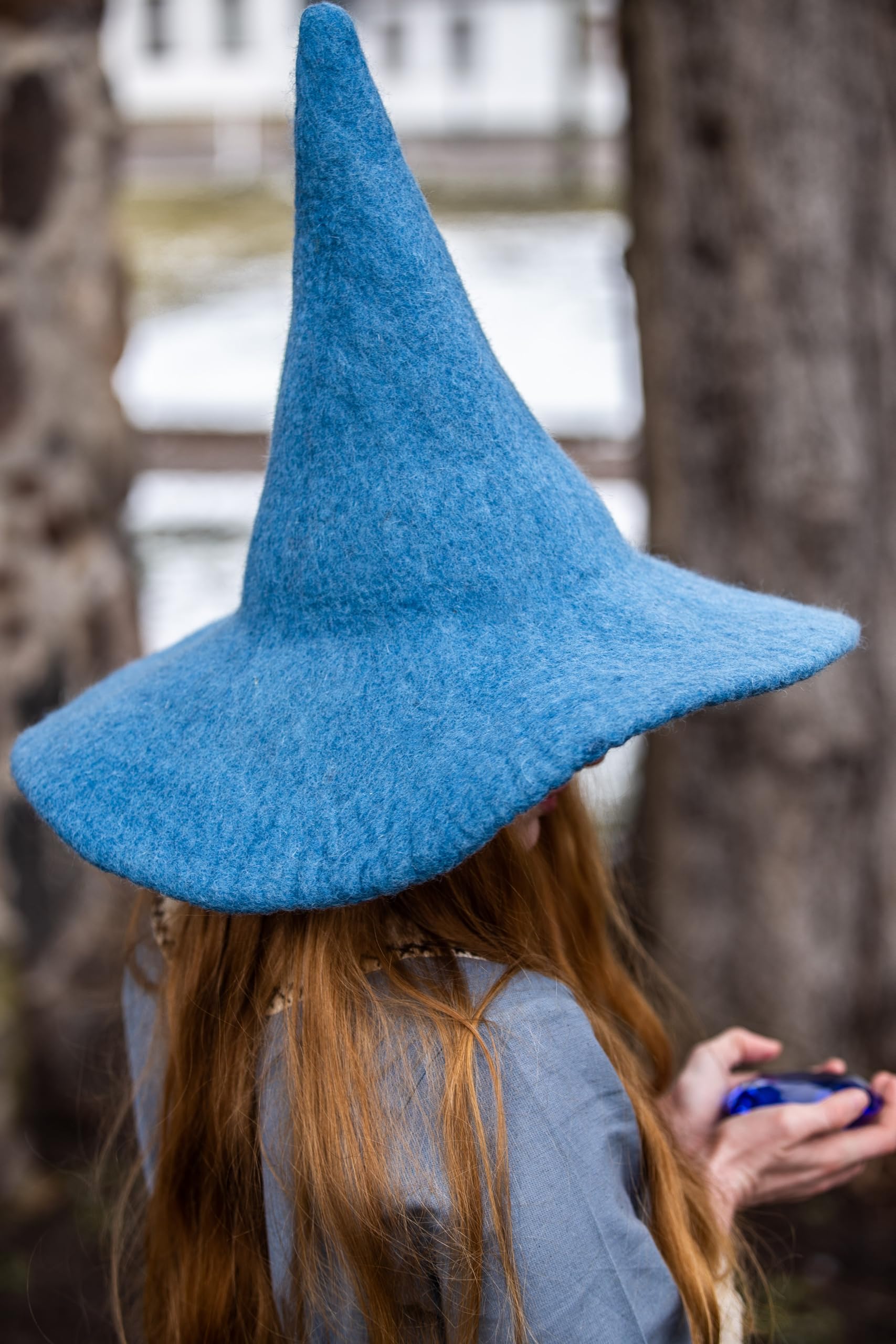 Leonardo Carbone® Cappello da strega Agata – Costume da strega, abbigliamento medievale, copricapo, costume da halloween, cappello da strega, cappello mago, abbigliamento LARP, carnevale, cosplay –