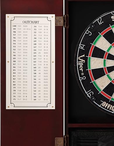 Vista 35 de Viper metropolitan conjunto de tablero de sisal/cerda para dardos de punta de acero y gabinete. Espresso Finish