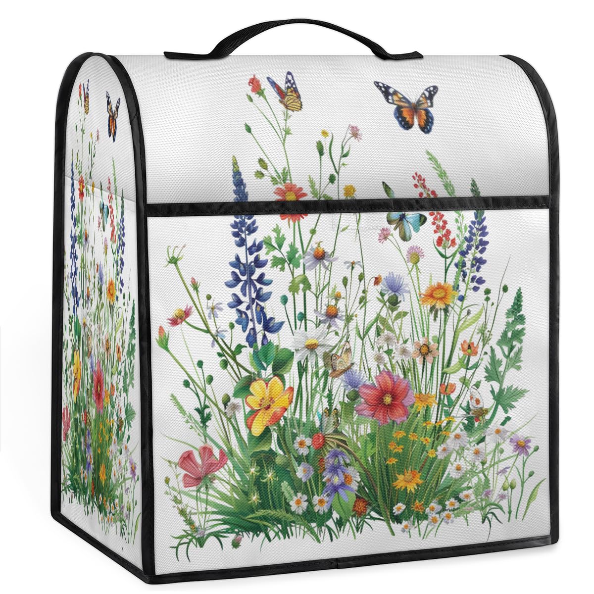 cfpolar Kitchen Aid Mixer Cover Compatible with 6-8 Quarts Spring Flower Butterfly Floral Stand Mixer Cover Kitchen Aid Mixers Accessories Appliance Organizer Bag Dust Covers with Zipper Pocket-image-17