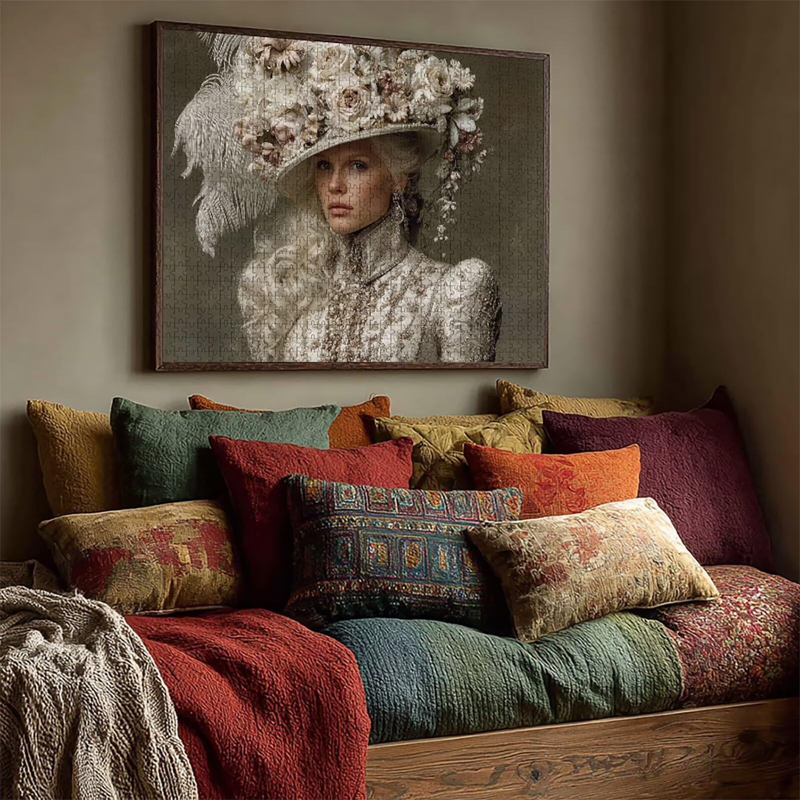 Femme Puzzle 2000 pièces Adultes, Puzzle Bois 99x70cm, Adultes Jeu éducatif Défi énigme avec Une Boîte d'emballage Exquise, Jeu Relaxant Détente Collection, Cadeau Fille, Decoration, (Fleur) 6-1350