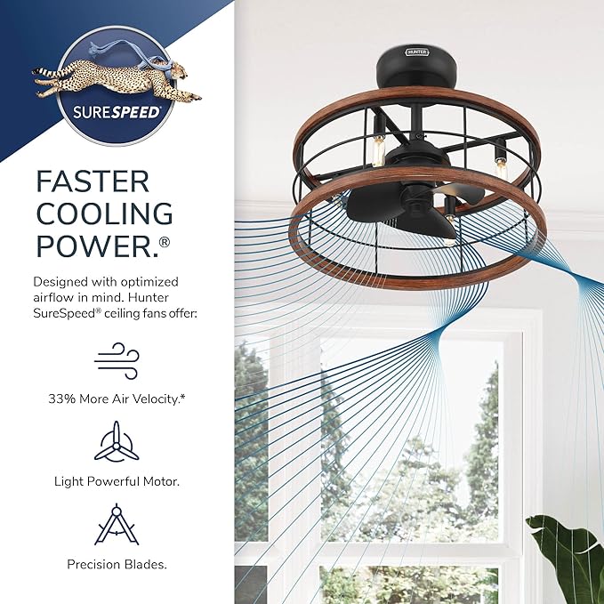 Ventilador de Techo 22 Pulgadas con Luz LED y Control Remoto miniatura 4