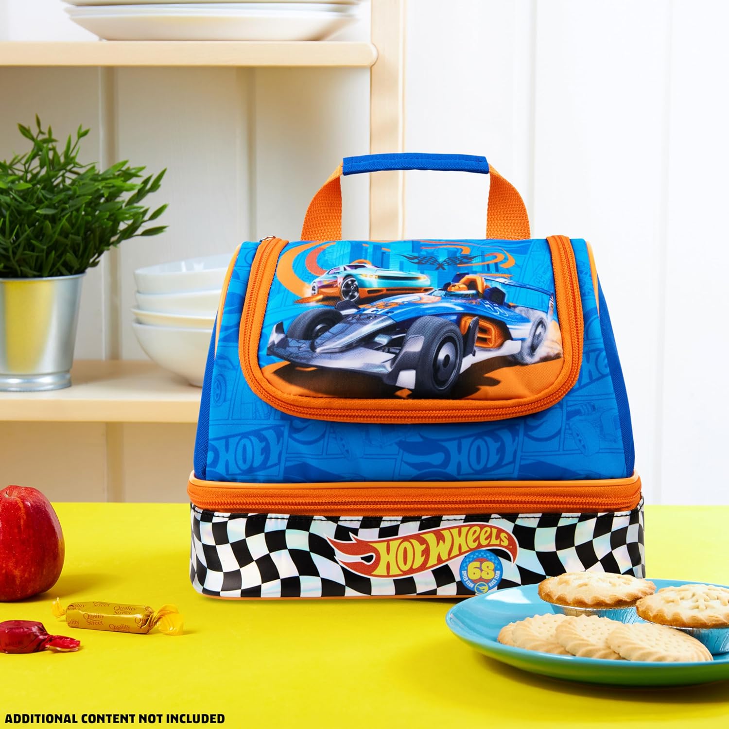 Get Trend Hot Wheels Insulated Lunch Box with Two Compartments for Kids Teens Work Travel Picnic Beach Cooler Sack (Blue Hot Wheels) - Image 5