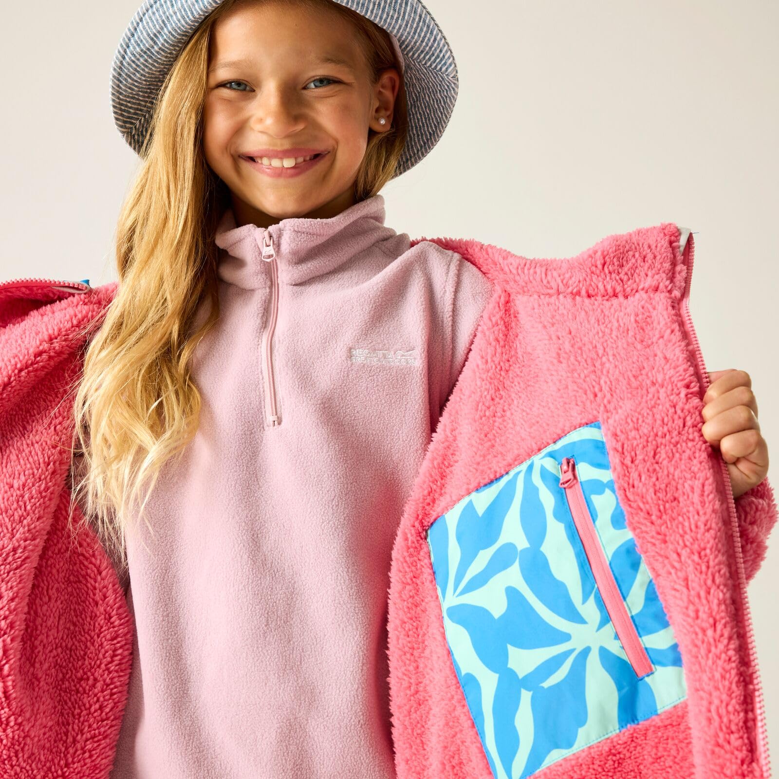 Regatta Unisex-Kinder-Wickelmantel, wasserdicht, übergroß, mit Fleece gefüttert, winddicht